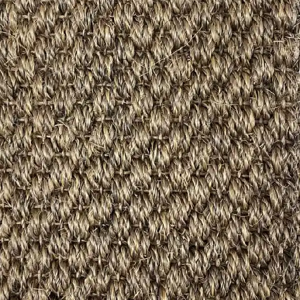 Close-up of babylon smoke sisal carpet