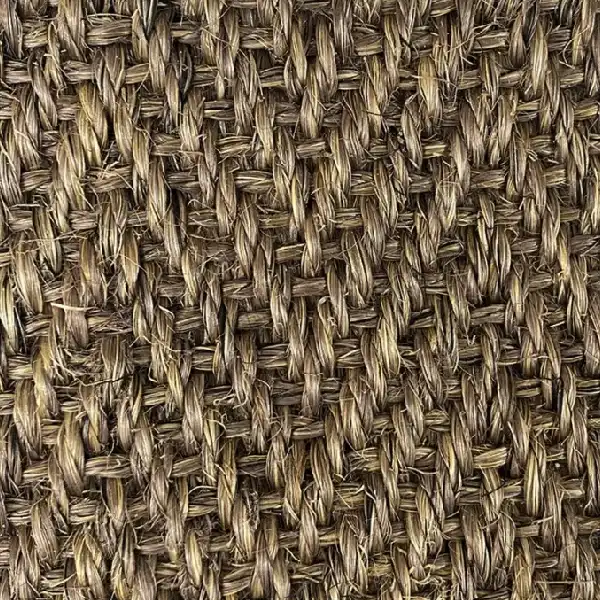 close-up of agra anthracite sisal carpet