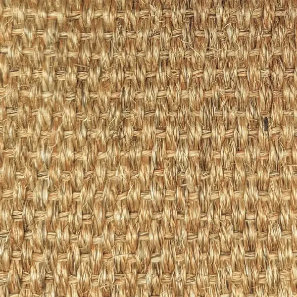 close-up of panama straw sisal carpet